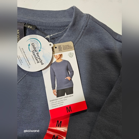 NWT Mondetta Women's Blue Everyday Soft Crew Sweater Size M - Picture 8 of 14